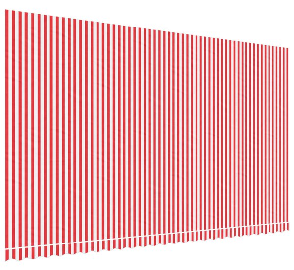 Piros és fehér csíkos pótszövet napellenzőhöz 6x3,5 m