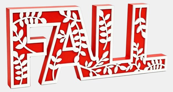 Sinsay - Álló dekoráció a „Fall” felirat formájában - narancs