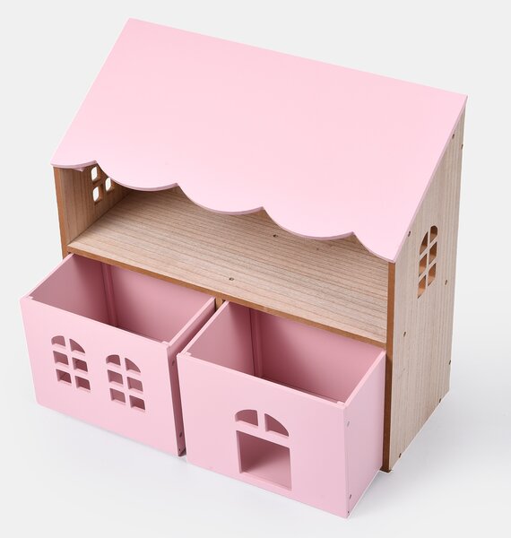 Sinsay - Háza alakú polc fiókokkal - pasztellpink