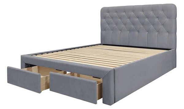 Franciaágy 160 cm Morasol (szürke) 