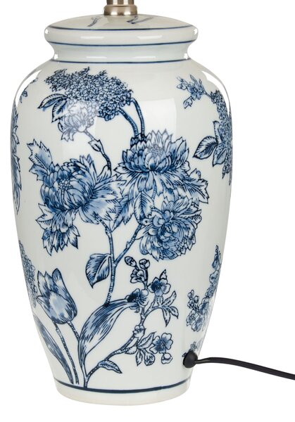 Asztali lámpa BELUSO Porcelán Fehér/kék