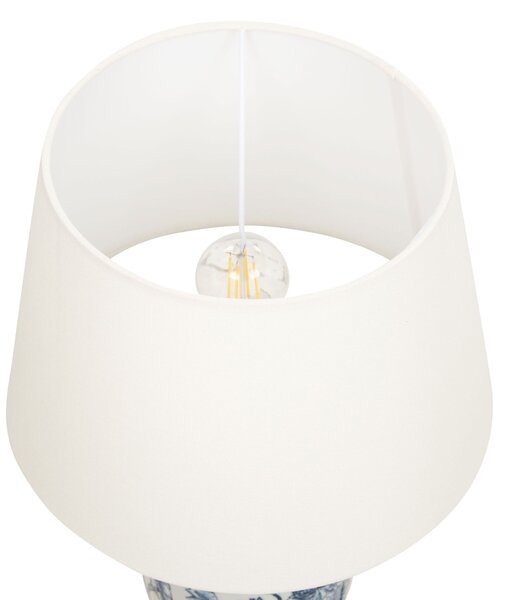 Asztali lámpa BELUSO Porcelán Fehér/kék