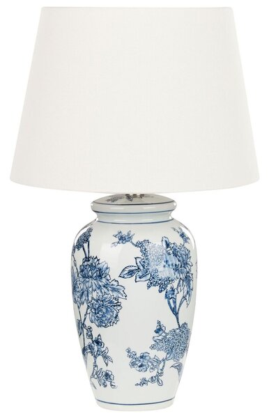 Asztali lámpa BELUSO Porcelán Fehér/kék