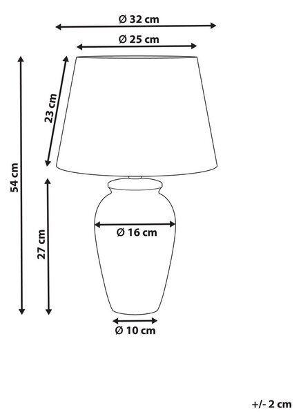Asztali lámpa BELUSO Porcelán Fehér/kék