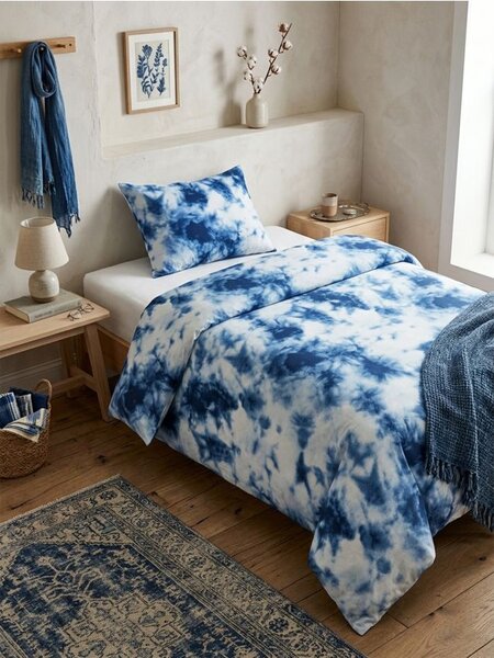 Sinsay - Ágyneműhuzat szett tie-dye hatással - kék