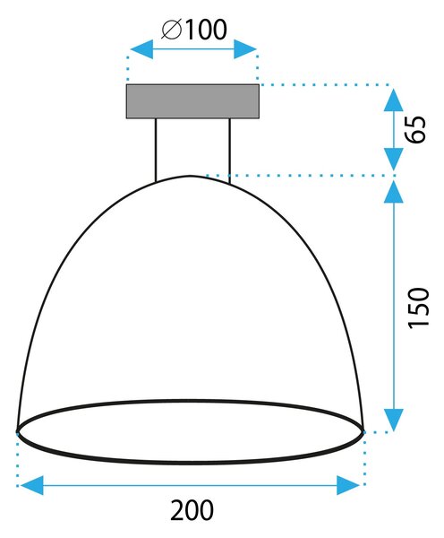 Mennyezeti lámpa APP1303-1C Black