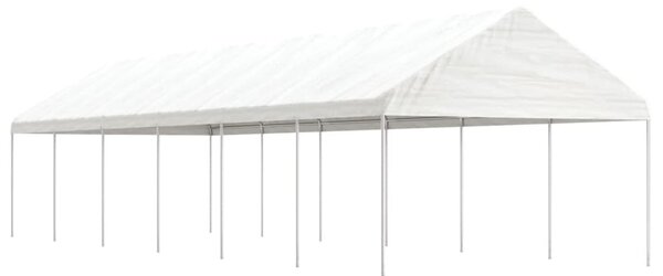 VidaXL fehér polietilén pavilon tetővel 13,38 x 4,08 x 3,22 m