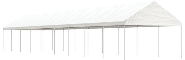 VidaXL fehér polietilén pavilon tetővel 20,07 x 4,08 x 3,22 m