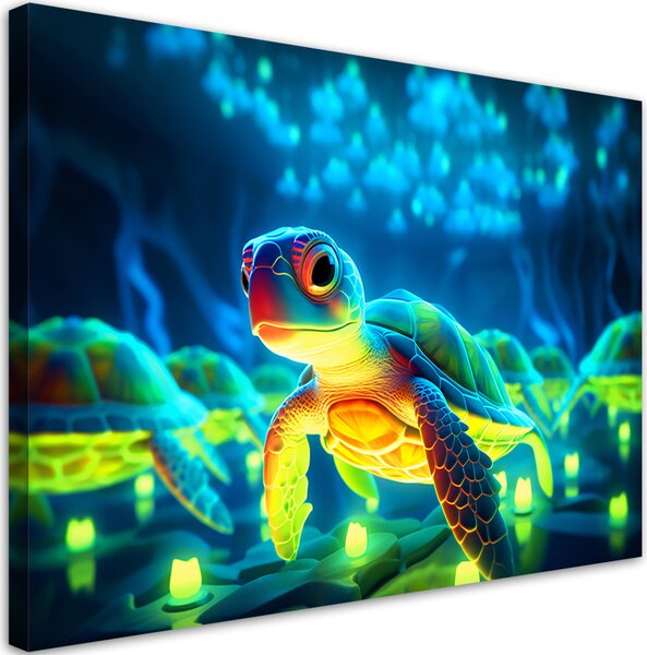 Gario Vászonkép Zöld teknősök Méret: 60 x 40 cm