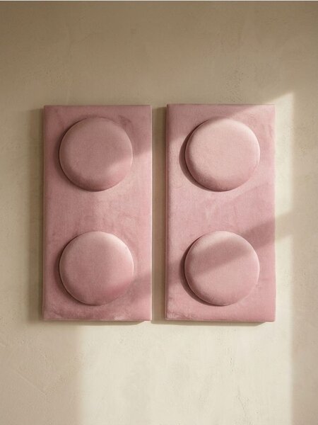 Sinsay - Kárpitozott fali panelek blokk formában 2 pack - pasztellpink
