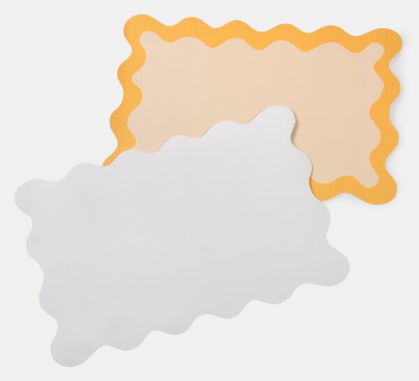Sinsay - Hullámos szélű tányéralátét készlet 2 pack - sárga