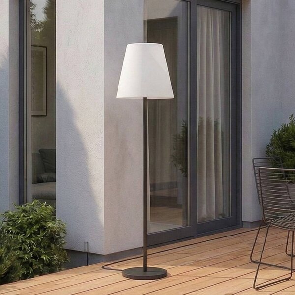 Lucande teraszvilágítás Jaimy, fekete, alumínium, 150 cm, Fekete, Műanyag, Modern