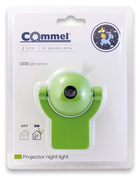 Commel LED éjszakai fény projektor gyerekszobába, alkonykapcsolóval