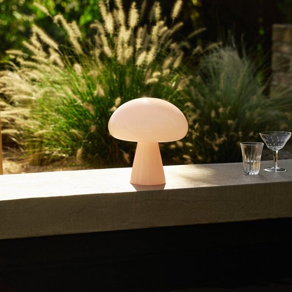 Kültéri Lámpa GUBI, Obello, dimmable, Rózsaszín / Rosé, Terasz, Üveg, Dizájn