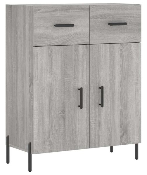 VIDAXL Sonoma Szürke Fa Magasszekrény - 180 cm