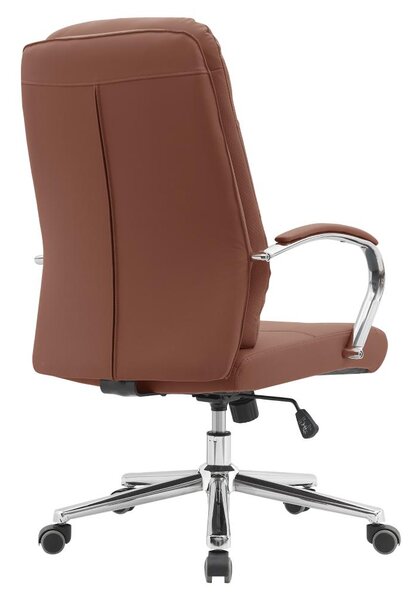 Irodai fotel Adonyx (barna camel + króm)
