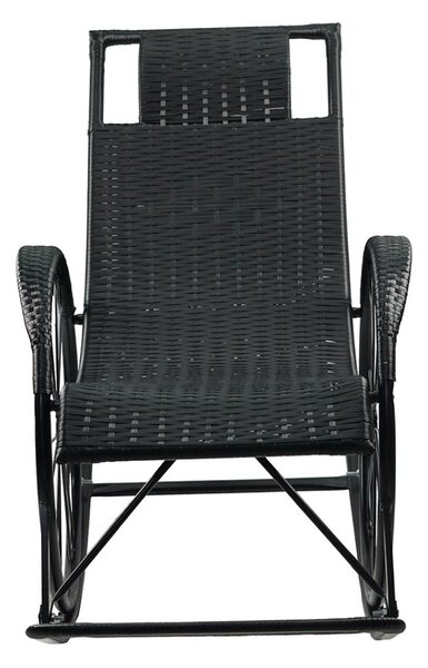 Hintafotel Rokefeler (rattan + fekete)