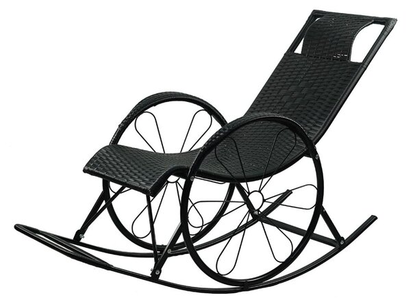 Hintafotel Rokefeler (rattan + fekete)