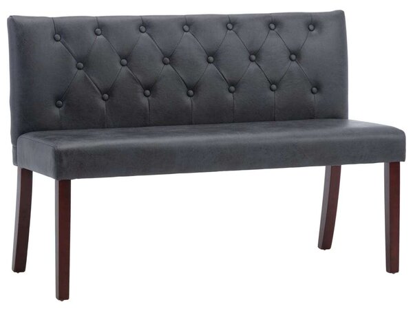Modern Szürke Művelúr Pad - 120 cm