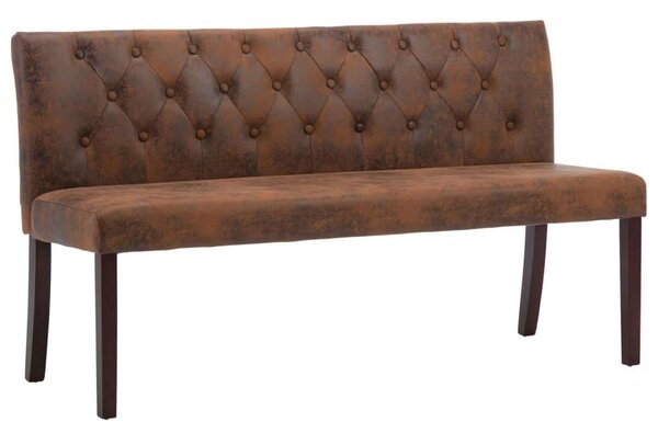 VidaXL barna művelúr pad 148,5 cm