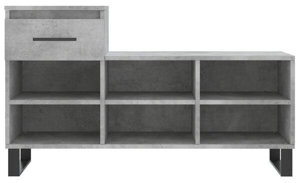 Betonszürke szerelt fa cipőszekrény 102x36x60 cm (831376)