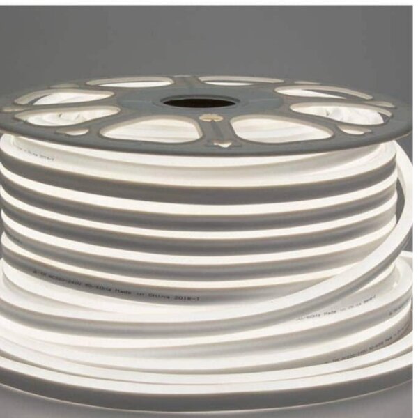 Led szalag , Neon, flexibilis , 220 Volt , 120 LED/m , 8,5 watt/m , hideg fehér , kültéri , 300 lm/m , IP65 , Optonica