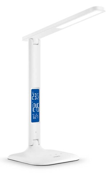 LED lámpa , asztali , érintő kapcsoló , digitális kijelző , 5W , állítható fehér színhőmérséklet (CCT) , dimmelhető , fehér , Videx Rio