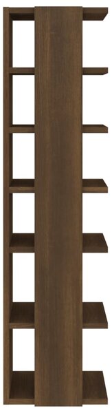 Barna tölgy színű szerelt fa cipőtartó 27,5 x 27 x 102 cm (815976)