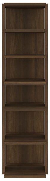 Barna tölgy színű szerelt fa cipőtartó 27,5 x 27 x 102 cm (815976)