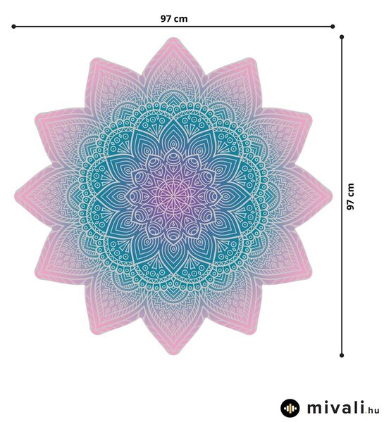 Falmatricák - Mandala rózsaszínes-kék
