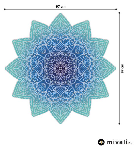 Falmatricák - Mandala zöldes-kék
