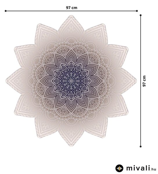 Falmatricák - Mandala bézses-barna