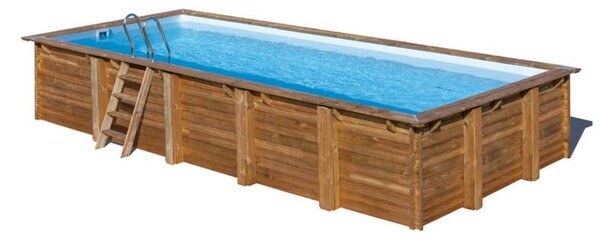 GRE TIMBER szögletes fa medence 8,0 x 4,0 x 1,46 m