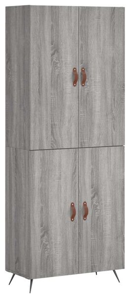 Szürke sonoma szerelt fa magasszekrény 69,5 x 34 x 180 cm