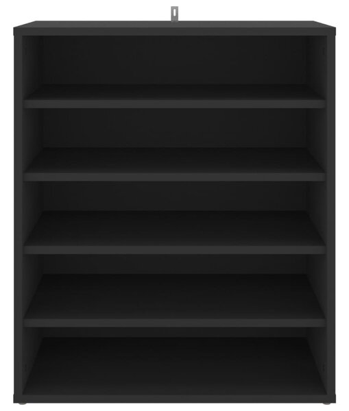 Fekete forgácslap cipősszekrény 60 x 35 x 70 cm (808937)