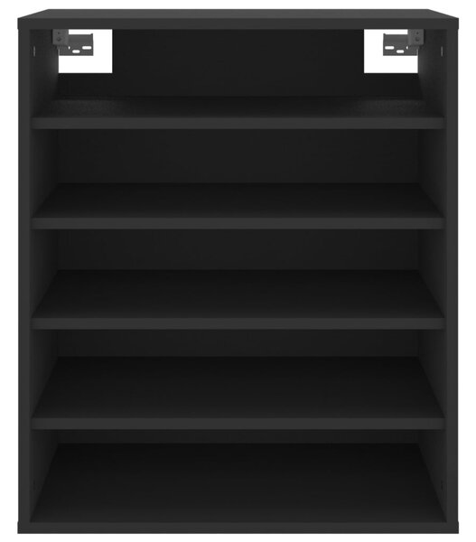 Fekete forgácslap cipősszekrény 60 x 35 x 70 cm (808937)