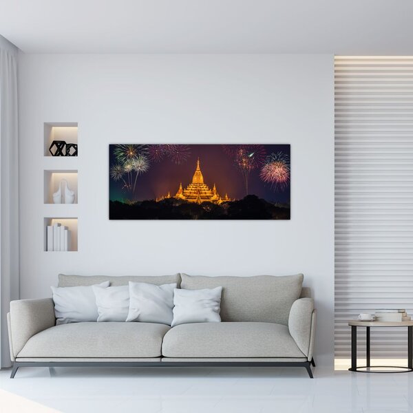 Ázsiai tűzijáték képe (120x50 cm)