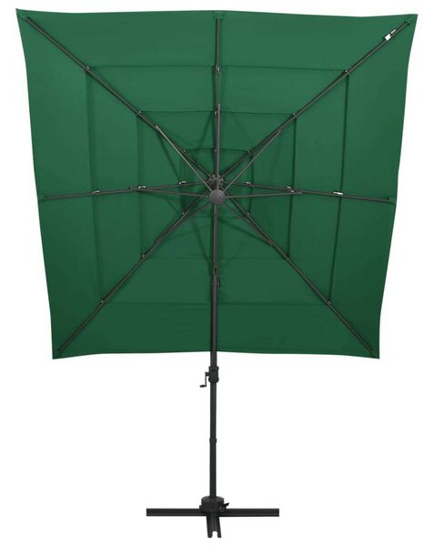 GardenMaster - Négyzet Alakú Napernyő - 250x250 cm - Zöld