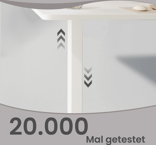 SONGMICS elektromos ülő-álló íróasztal, 180x80 cm, felhőfehér