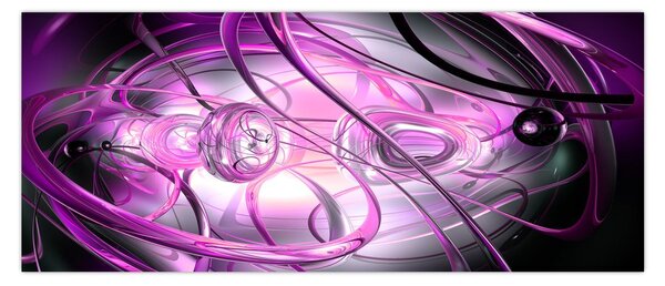 Gyönyörű lila absztrakció képe (120x50 cm)