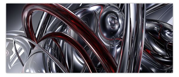 Szürke absztrakció kép (120x50 cm)