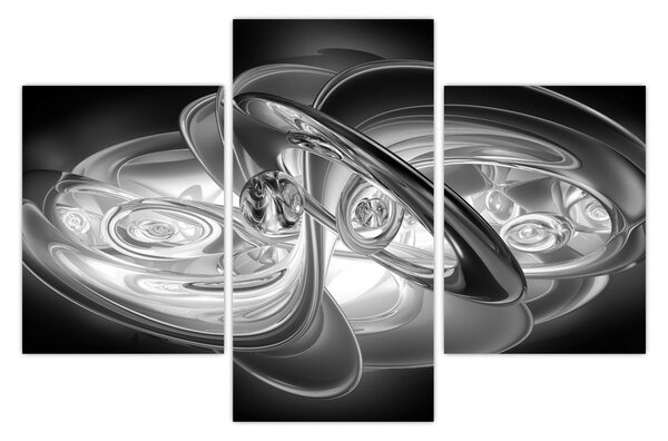 Modern szürke absztrakció képe (90x60 cm)
