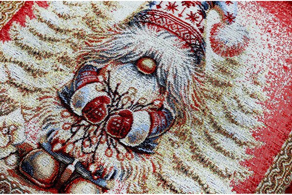 Luxus karácsonyi elf gobelin párnahuzat arany Lurex szálakkal