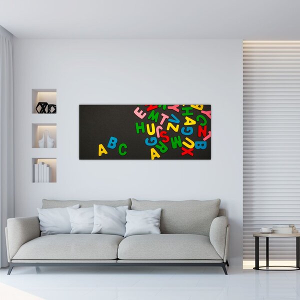 Kép - színes betűk (120x50 cm)