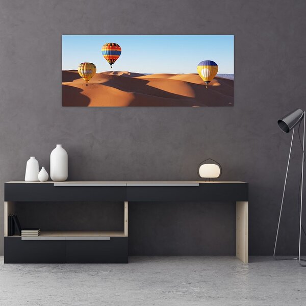 Kép - Repülő léggömbök a pusztában (120x50 cm)