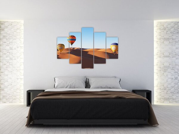 Kép - Repülő léggömbök a pusztában (150x105 cm)