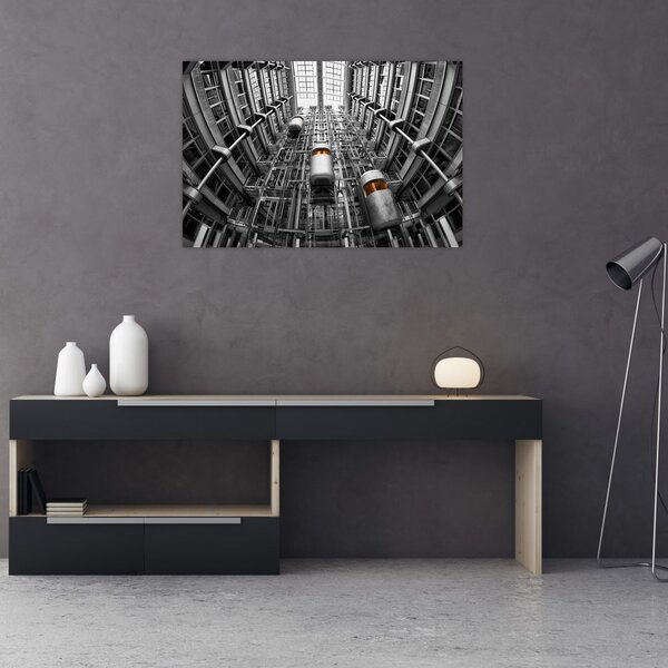 Lift az épületben képe (90x60 cm)