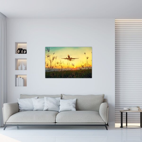 Kép a repülőgép felszállásáról (90x60 cm)