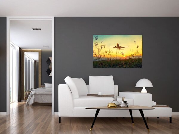 Kép a repülőgép felszállásáról (90x60 cm)