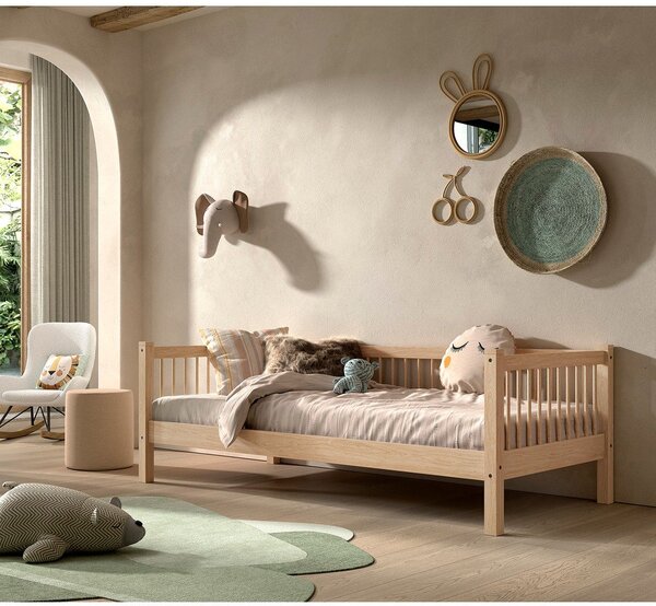 Natúr színű bükkfa gyerekágy ágyráccsal 90x200 cm Forrest – Vipack